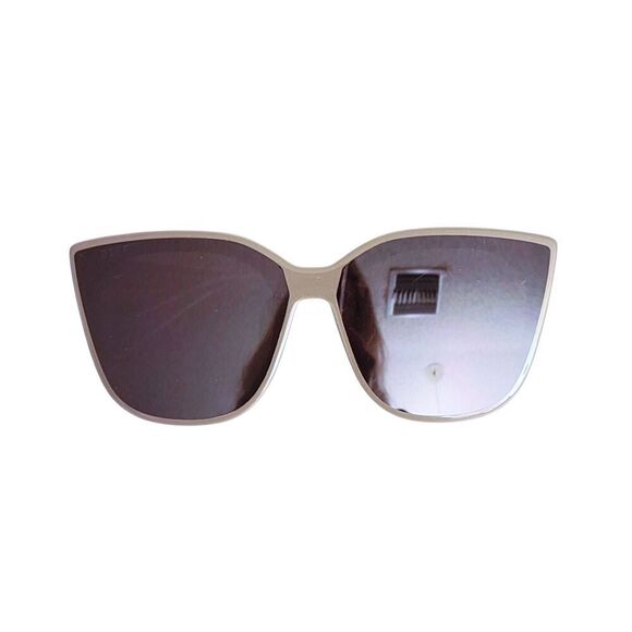 Diff Eyewear Make a Difference Neutral Taupe Chunky Cats Eye Sunglasses NEW Case - Picture 7 of 14